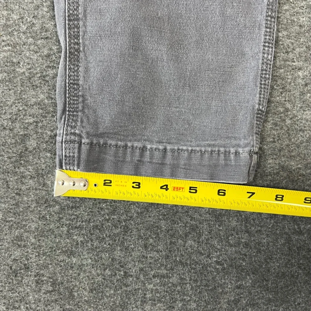 Carhartt Work Pants Mens 36x34 Gray Straight Fit Canvas Carpenter Utility